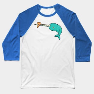 Narwhals Love Pizza Baseball T-Shirt